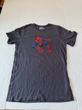 Marvel Spider-Man Short Sleeve Tee - Black with Red & Blue Graphic